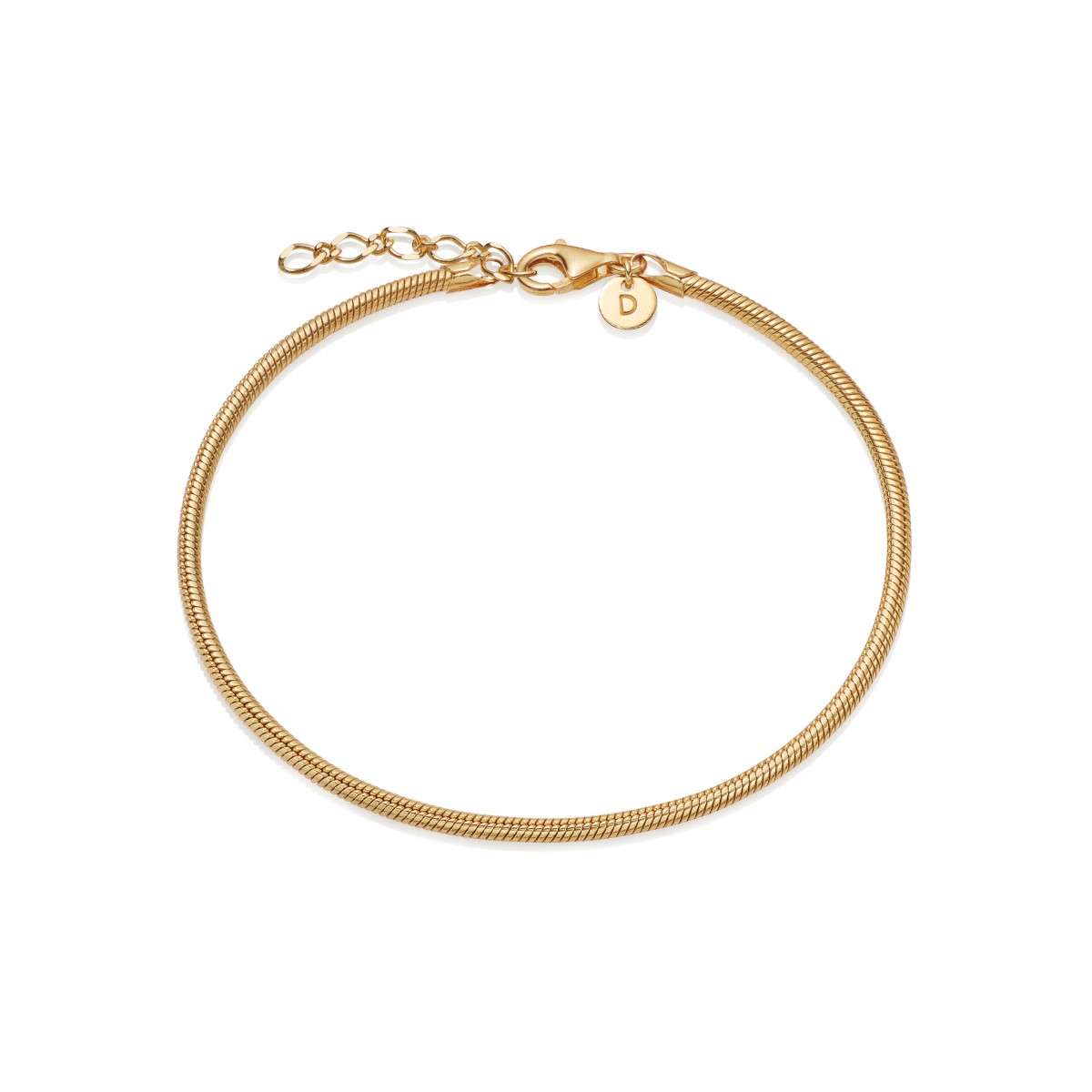 Daisy Round Snake Chain Bracelet - Gold RBR06_GP