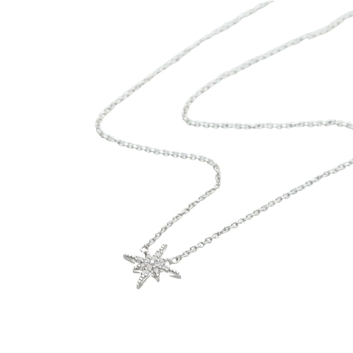 Scream Pretty Starburst Necklace with Slider Clasp - Silver SPNKSB133