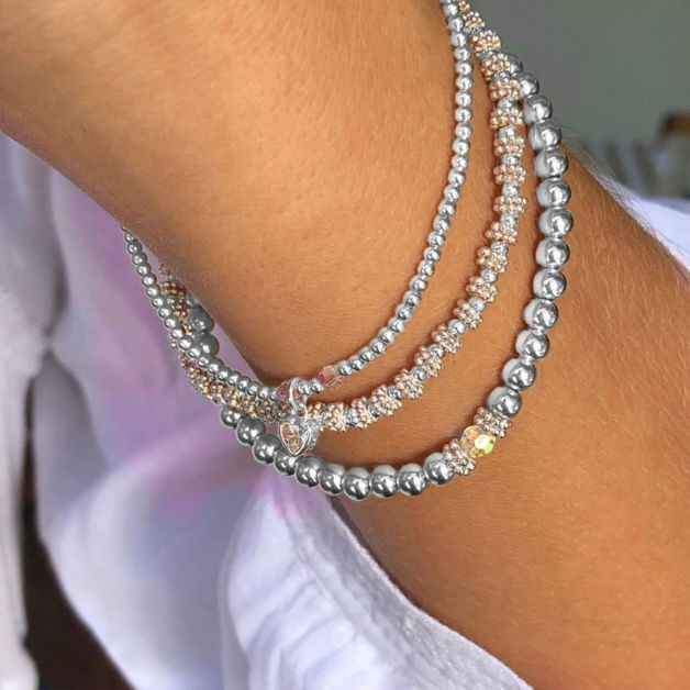 Annie Haak Seri Silver Bracelet with Crystal Bead