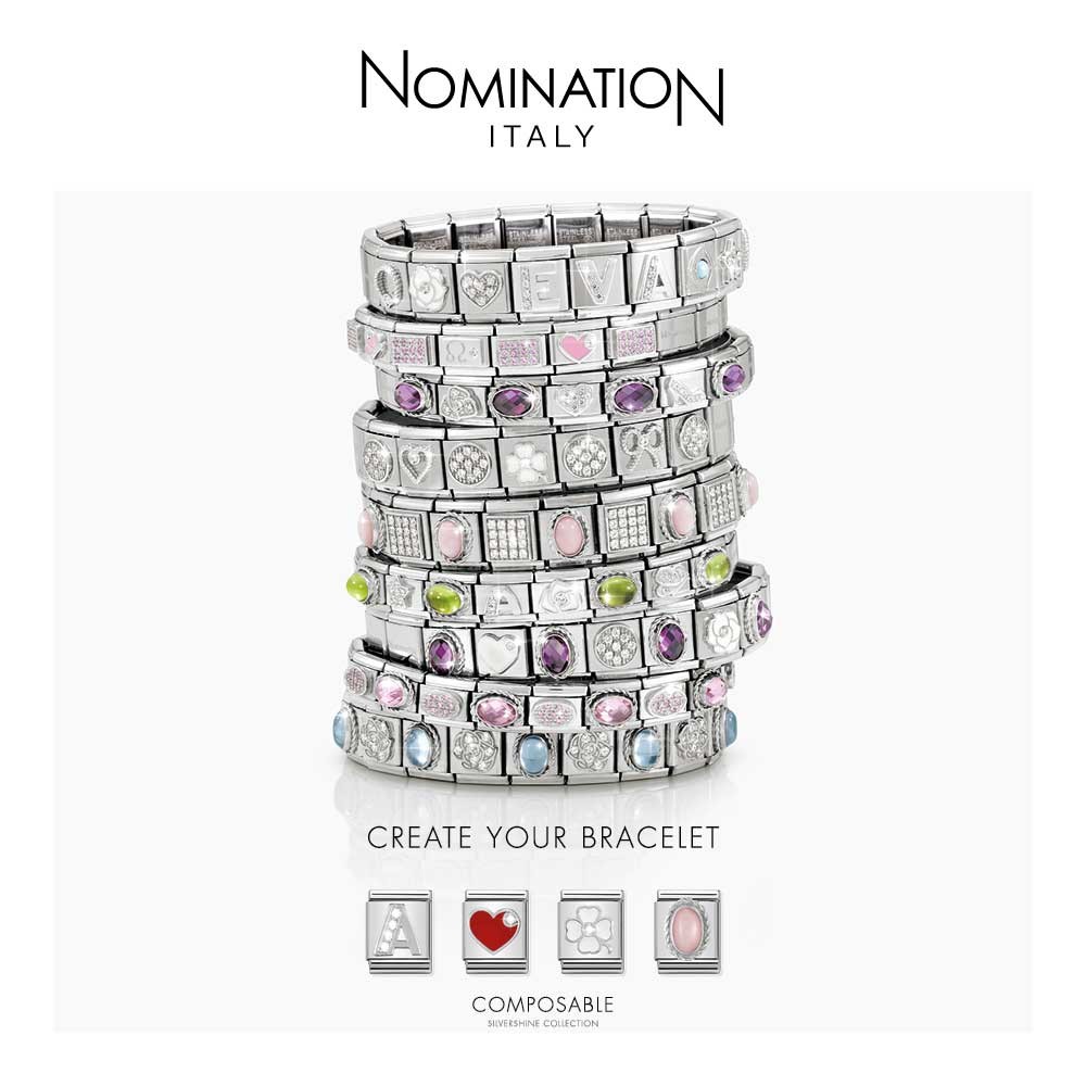 NOMINATION Composable Classic SYMBOLS Steel, Cubic Zirconia and Silver 925 Infinity 330304_41