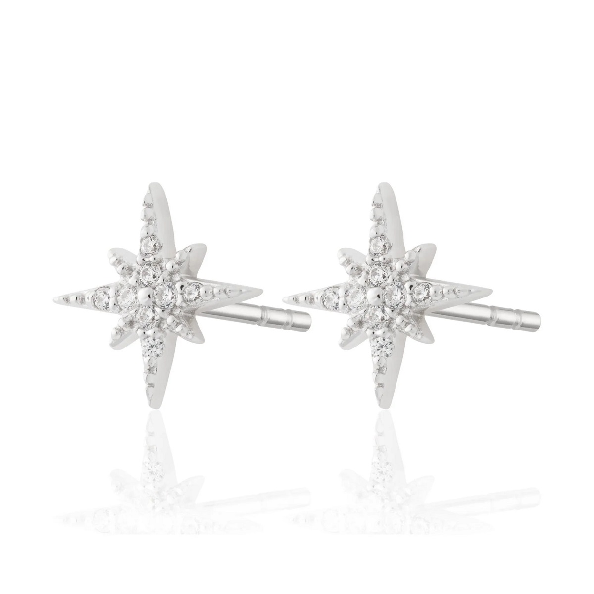 Scream Pretty Starburst Stud Earrings - Silver SPESSS32