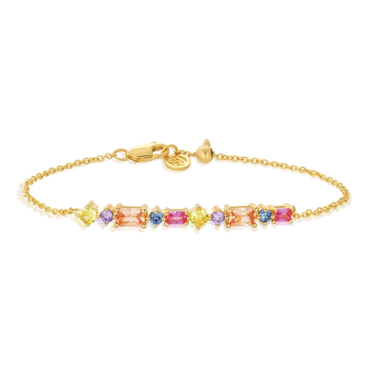 Sif Jakobs Ivrea Bracelet - Gold with Multicolour Zirconia