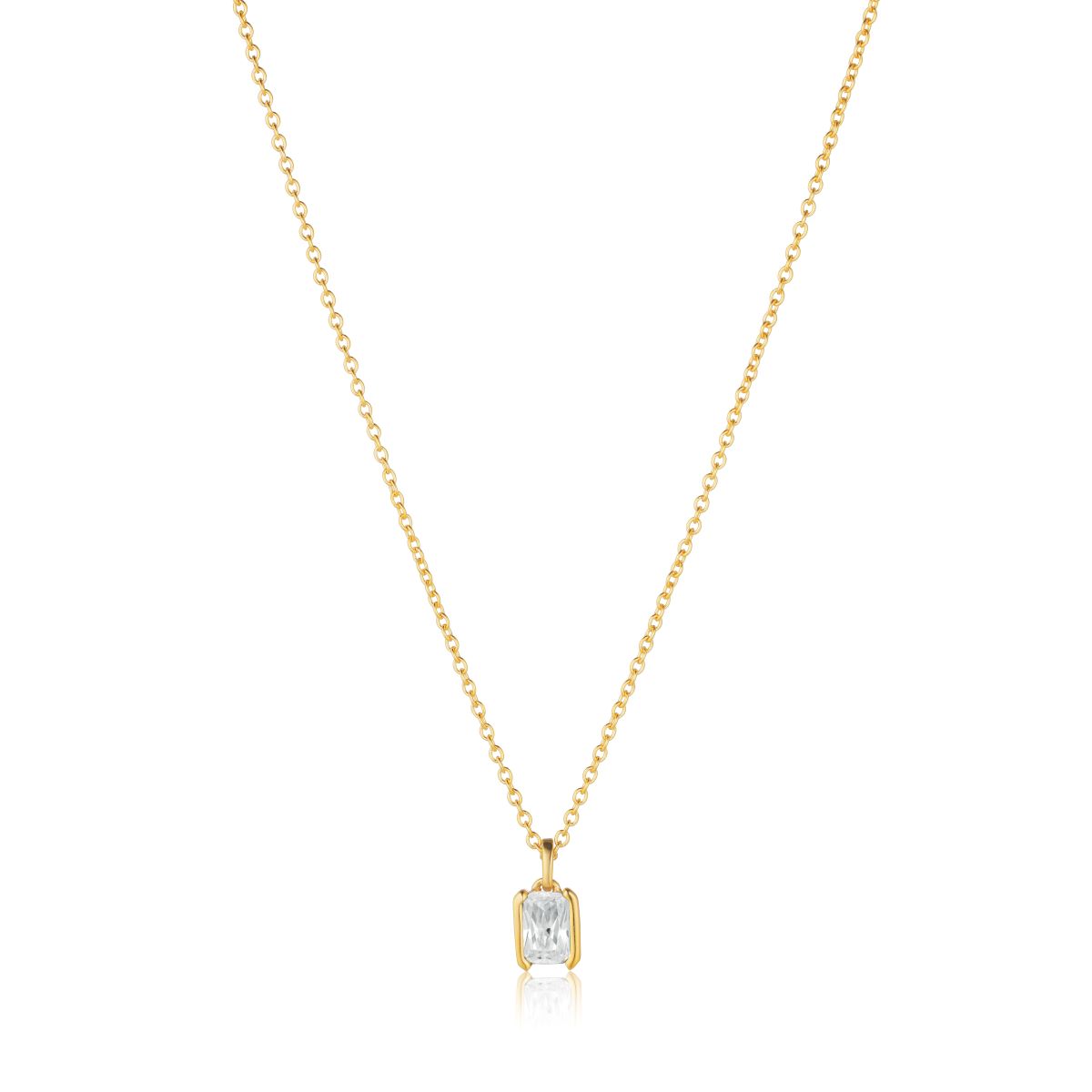 Sif Jakobs Roccnova Piccolo Necklace - Gold with White Zirconia
