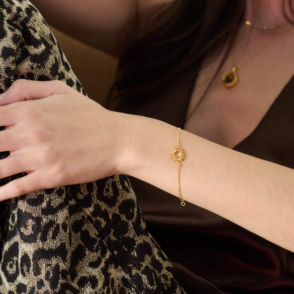 Rachel Jackson Electric Goddess Sun Bracelet Gold SNB5GP