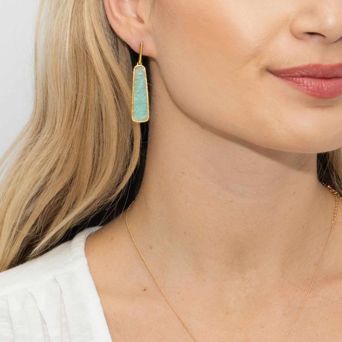 Sarah Alexander Soho Amazonite Wedge Earrings