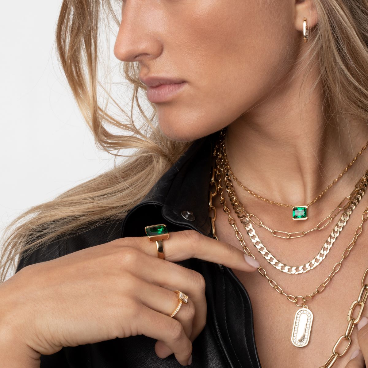 Sif Jakobs Roccanova Piccolo Ring - Gold with White Zirconia