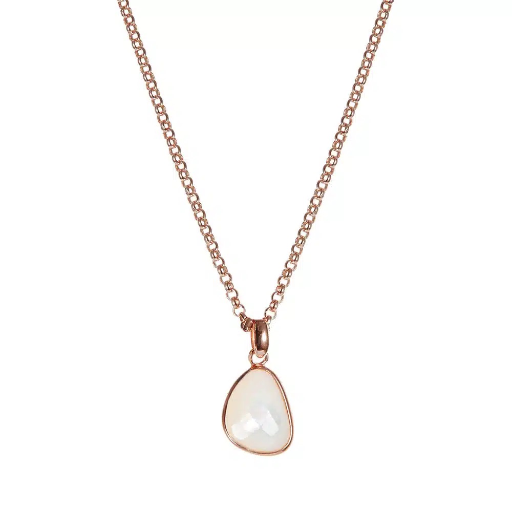 Jersey Pearl Sorel Mother of Pearl Pendant Rose Gold Plated 