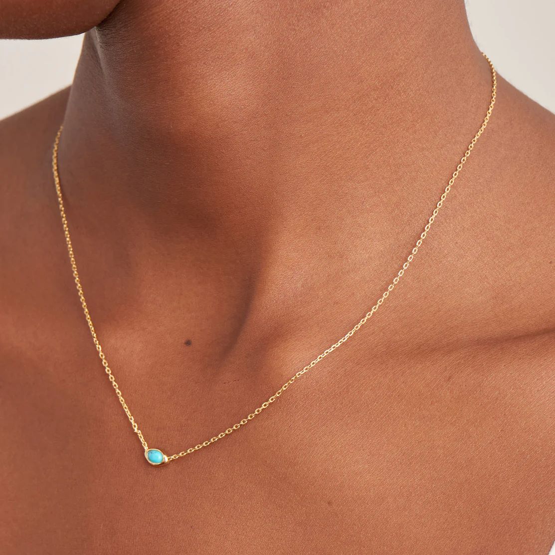 Ania Haie Turquoise Wave Necklace - Gold