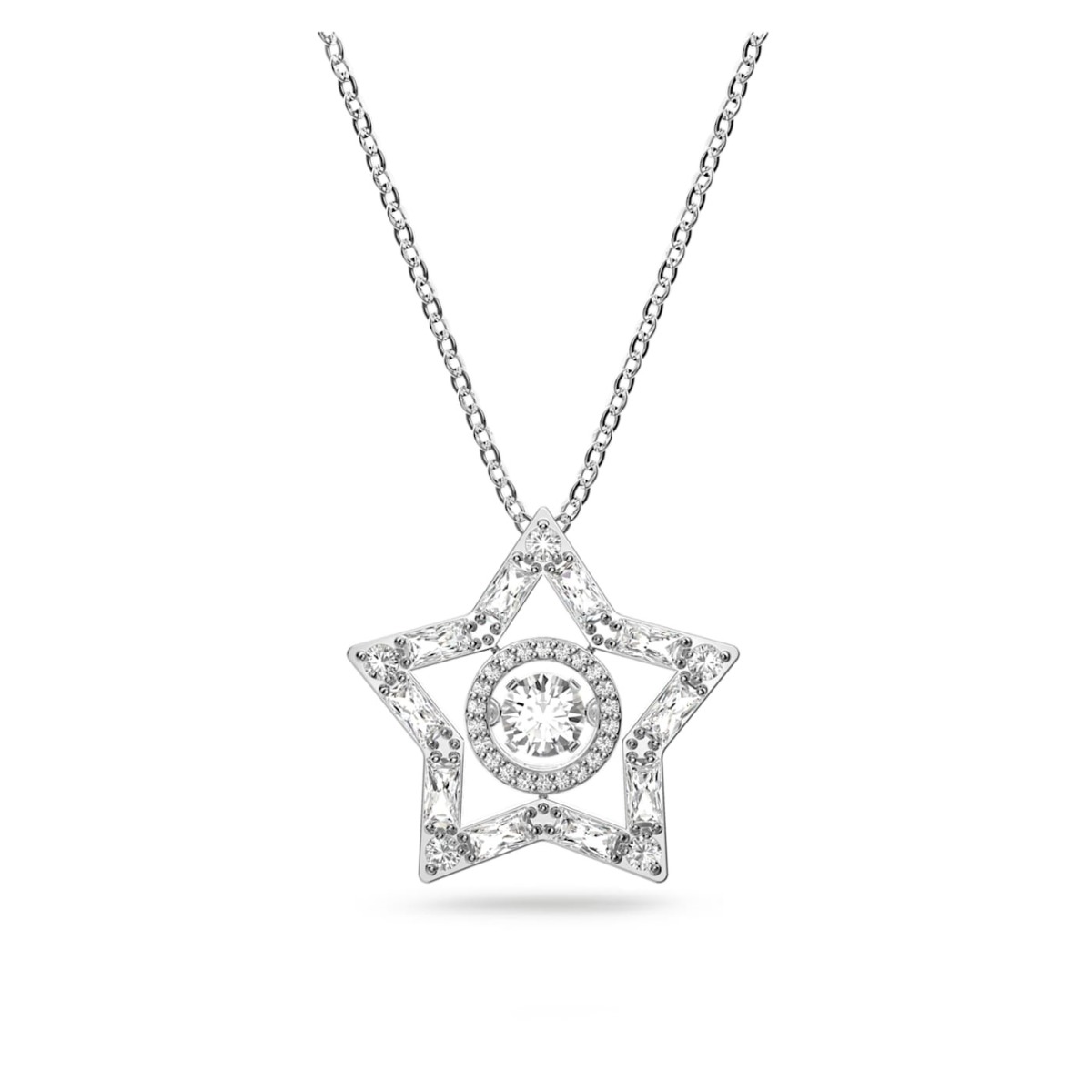 Swarovski Stella Star Pendant - White with Rhodium Plating 5617919