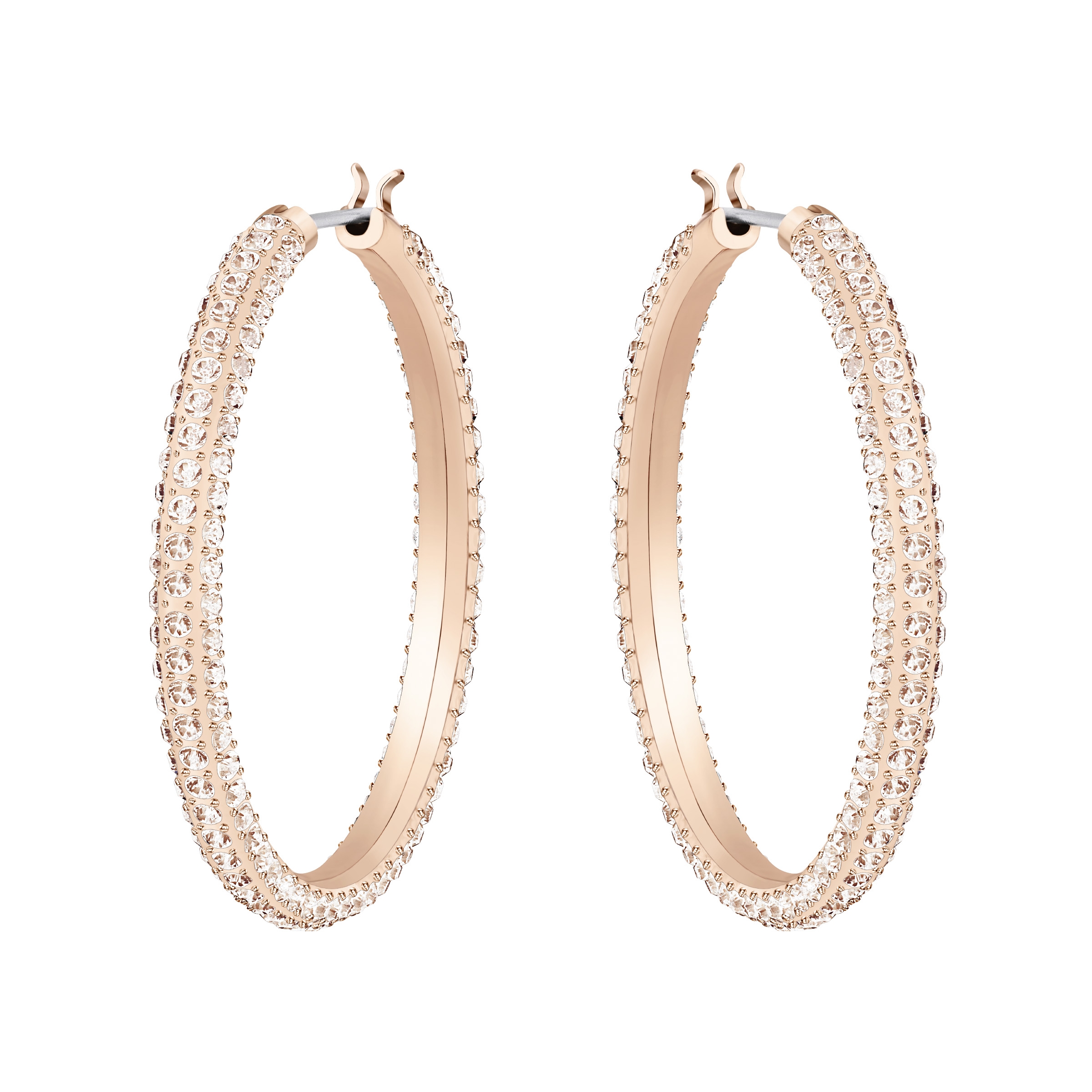 Swarovski Stone Hoop Earrings - Rose Gold Tone Plated 5383938