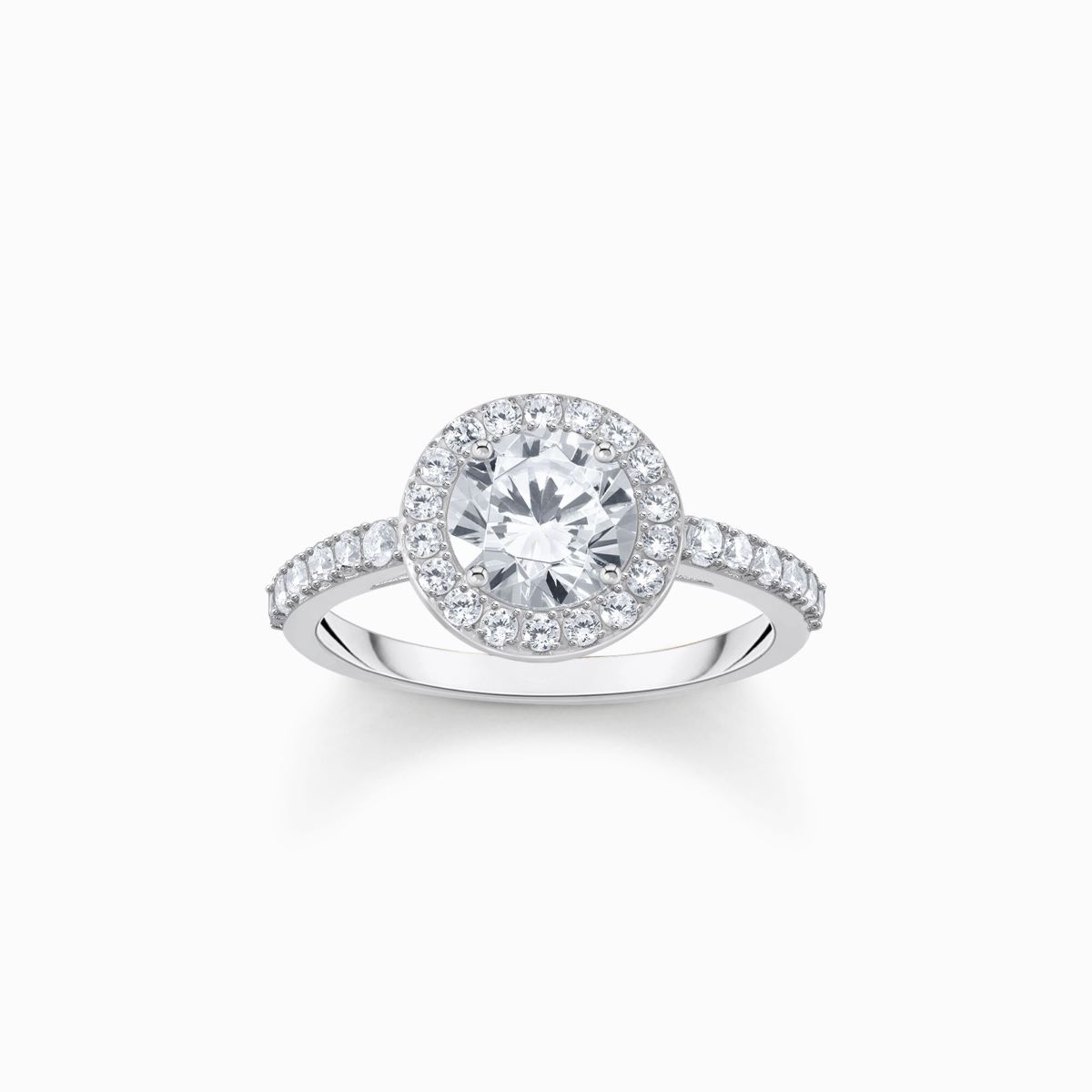 Thomas Sabo Silver Halo Ring with White Zirconia - TR2475-051-14-56