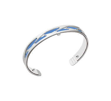 Les Georgettes Tresse 8mm Silver Finish Bangle