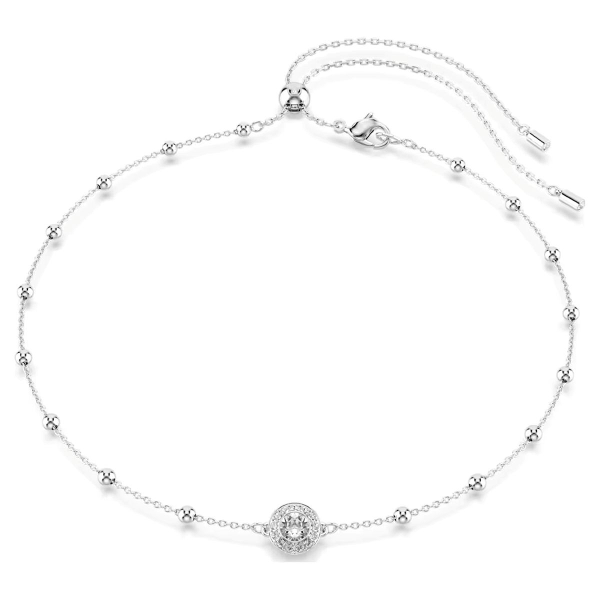 Swarovski Una Angelic Pendant Round Cut Double Sided Motifs - White with Rhodium Plating - 5733116