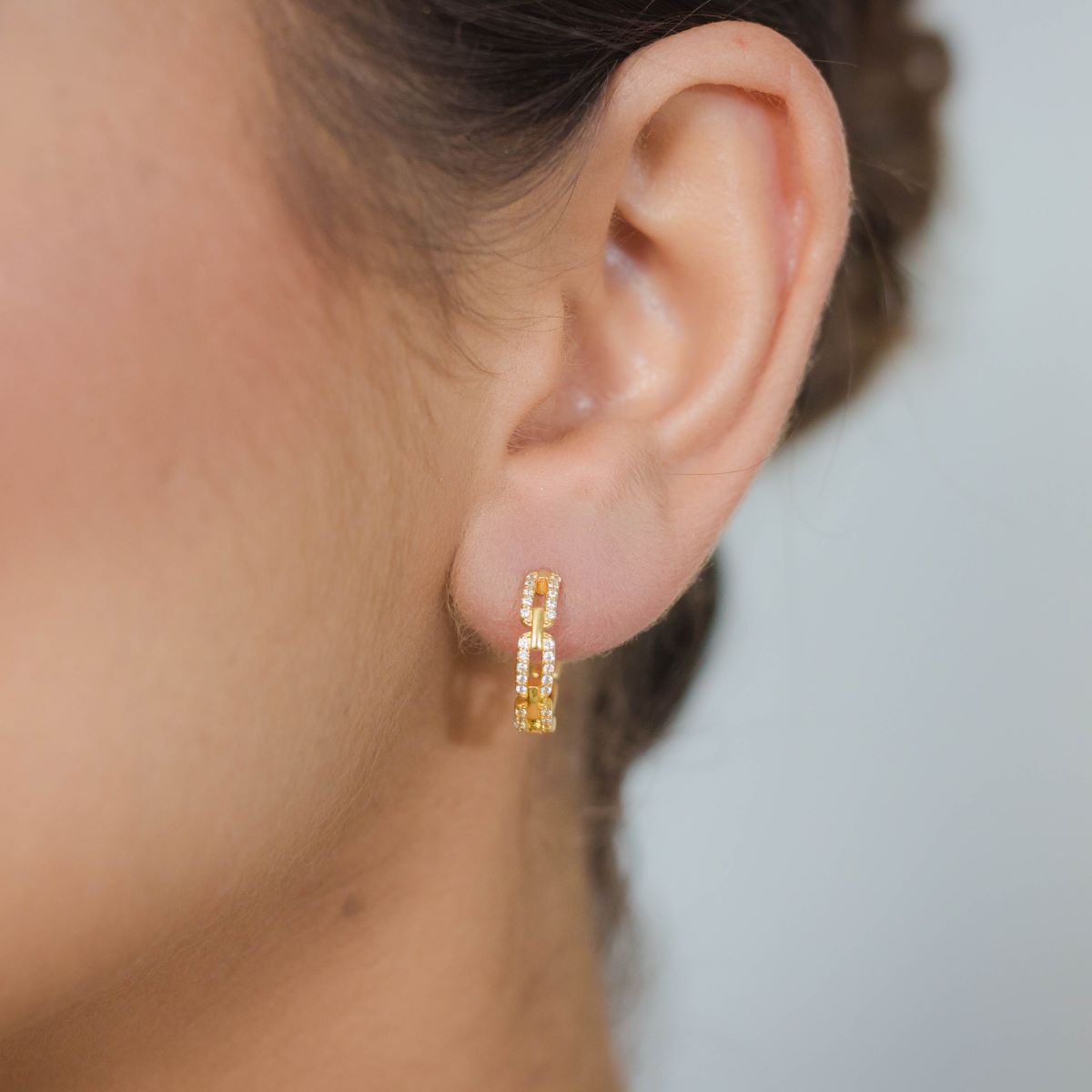 Georgini Goddess Link Hoop Earrings - Gold - IE1125G