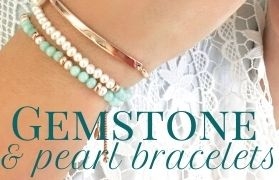 Gemstone and Pearl Bracelets
