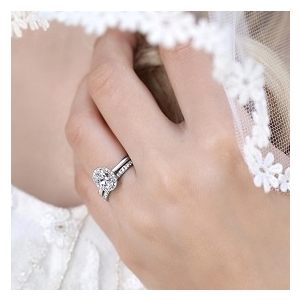 Halo style engagement rings