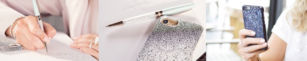 Swarovski pens and phone cases